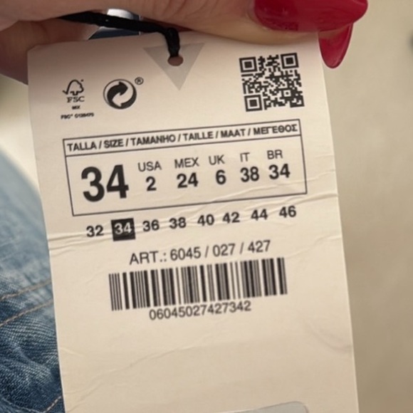 Zara Wide Leg Jeans / TikTok Blogger Viral Jeans - Picture 7 of 7